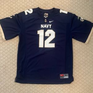 Nike- Navy Football Jersey (Roger Staubach) which Anchor and Marine Corps patch